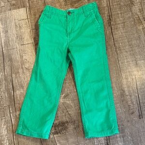 5/$15 Kids Green Cotton Chino Pants  boys size 4T